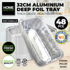 Home Master 48PCE Aluminium Deep Foil Trays Premium Quality &amp; Strength 32cm