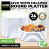 Home Master 24PCE Melamine Party Platters Round Lightweight Durable Bulk 39cm