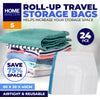 Home Master 24PCE Vacuum Storage Bags Small Re-Usable Space Saver 60 x 40cm