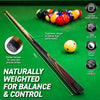 SAS Sports Pool Snooker Billiard Cue With Carry Case Premium Oak Handle 145cm