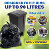 Xtra Kleen 360PCE 90L Garbage Bin Liners Large Tear & Leak Proof 80 x 100cm