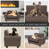 Pet Basic Pet Chair Bed Stylish Luxurious Sturdy Washable Fabric Brown 65cm