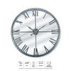 Home Master  Wall Clock Roman Numerals Stylish Mirror Face Metal Accents 80cm