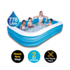 Bestway Swimming Pool Above Ground Inflatable Family Fun 262cm x 175cm x 51cm