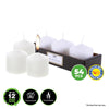 Home Master 54PCE Pillar Candles White Unscented Lead Free Wick 12 Hours 5cm